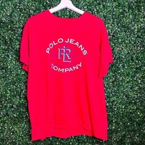 Polo Jeans Co Ralph Lauren Shirt Adult Large RL 1967 Spell Out Short Sleeve Mens